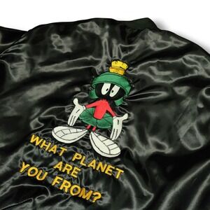 Vintage Marvin Martian Nemesis Tag Made In USA Bomber Jacket Zip Mens Medium